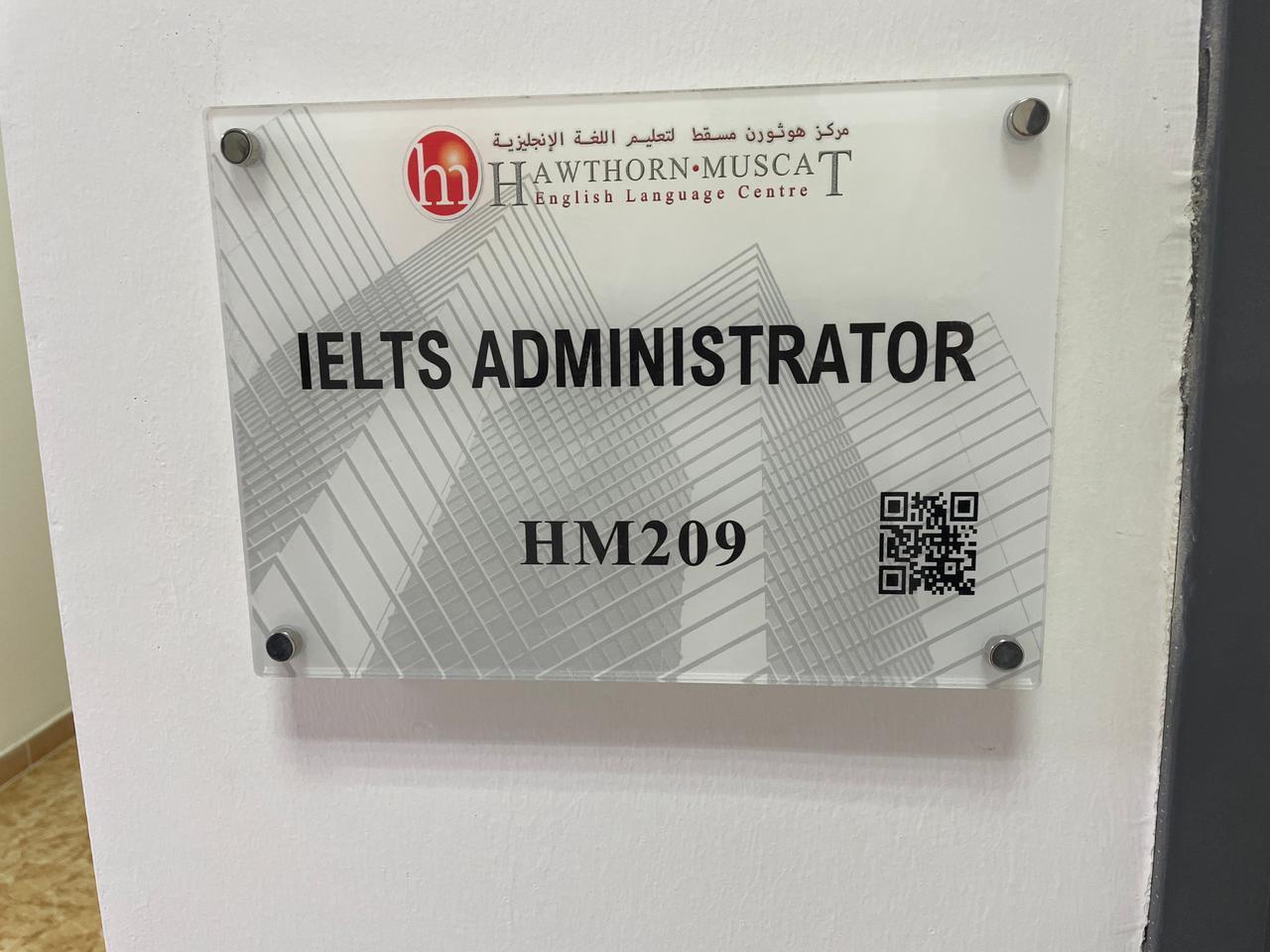 acrylic board of Hawthorn Muscat used as indoor signage